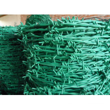 Green PVC arame farpado